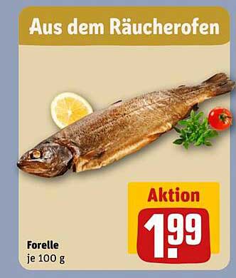 Forelle aus dem Räucherofen je 100 g