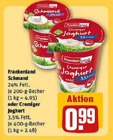 Frankenland Schmand oder Cremiger Joghurt
