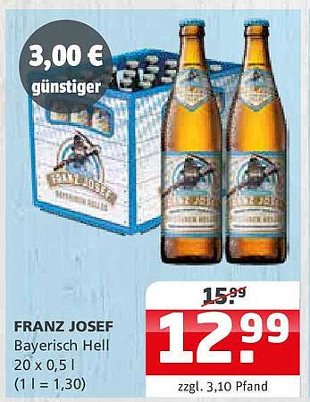 FRANZ JOSEF Bayerisch Hell 20 x 0,5 l