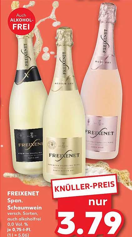 FREIXENET Span. Schaumwein verschiedene Sorten, auch alkoholfrei