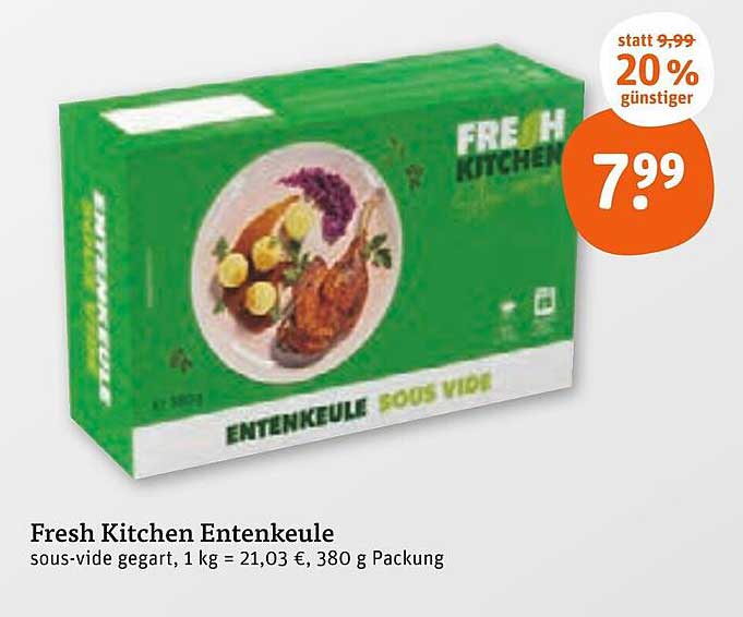 Fresh Kitchen Entenkeule sous-vide gegart, 380 g