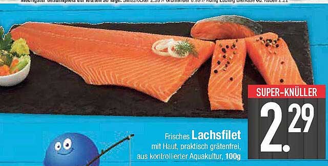 Frisches Lachsfilet, 100g