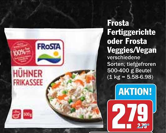 Frosta Fertiggerichte oder Frosta Veggies/Vegan Hühner Frikassee 500 g