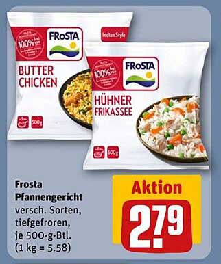 Frosta Pfannengericht - Butter Chicken oder Hühnchen Frikassee