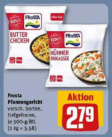 Frosta Pfannengericht - Verschiedene Sorten, tiefgefroren, je 500-g-Btl.