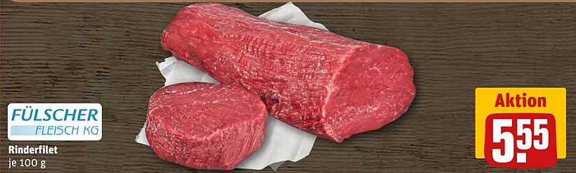 FÜLSCHER Rinderfilet je 100 g - Aktion
