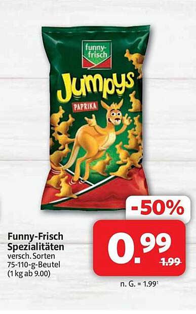 Funny-Frisch Jumpys Paprika - 50% Rabatt