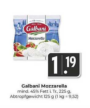 Galbani Mozzarella 225 g