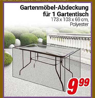 Gartenmöbel-Abdeckung für 1 Gartentisch