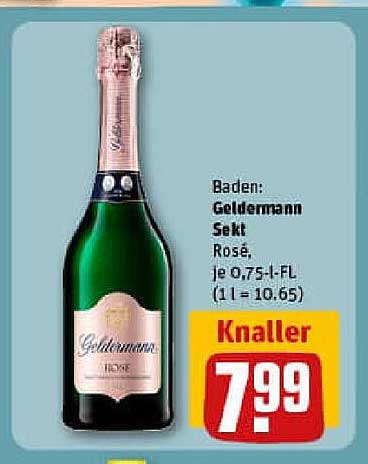 Geldermann Sekt Rosé, je 0,75 l-Flasche