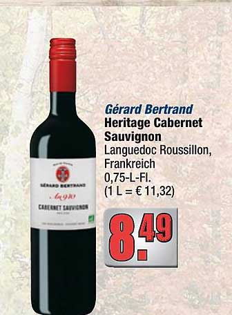 Gérard Bertrand Heritage Cabernet Sauvignon 0,75-L-Fl.