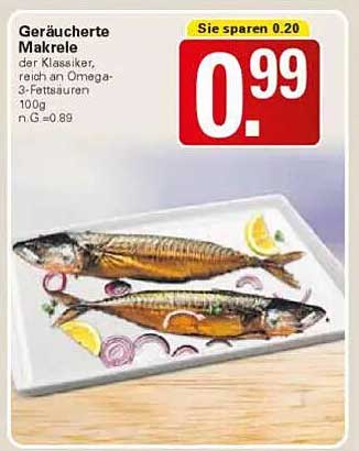 Geräucherte Makrele - der Klassiker, reich an Omega-3-Fettsäuren
