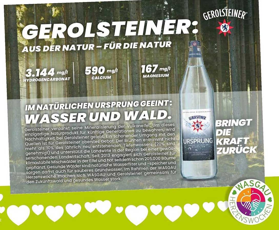 Gerolsteiner Mineralwasser – Aus der Natur für die Natur