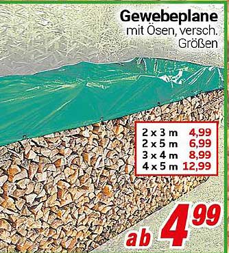 Gewebeplane mit Ösen, verschiedene Größen