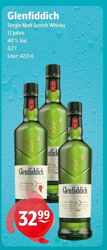 Glenfiddich Single Malt Scotch Whisky 12 Jahre
