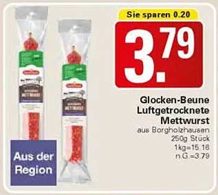 Glocken-Beune Luftgetrocknete Mettwurst aus Borgholzhausen 250g