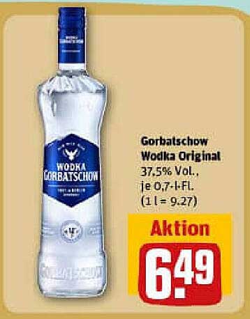 Gorbatschow Wodka Original 37,5% Vol. - Aktion