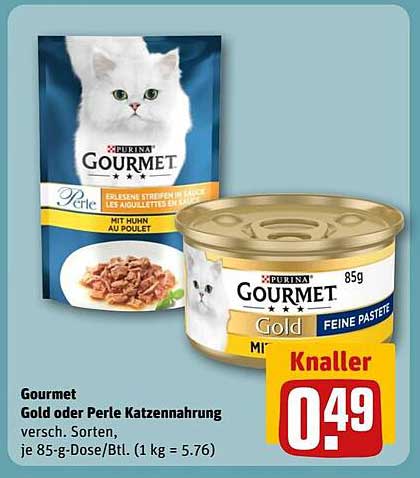 Gourmet Gold oder Perle Katzennahrung - Verschiedene Sorten