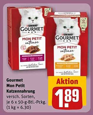 Gourmet Mon Petit Katzennahrung, verschiedene Sorten