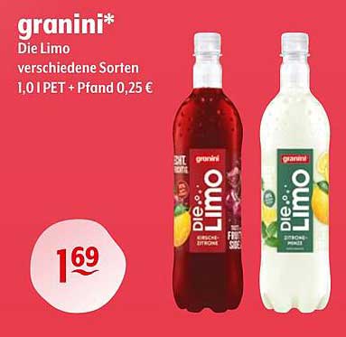 granini* Die Limo verschiedene Sorten 1,0 l PET + Pfand 0,25 €