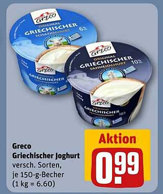 Greco Griechischer Joghurt 150 g Becher - nur 0,99 €