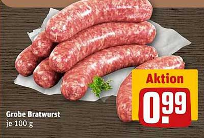 Große Bratwurst je 100 g