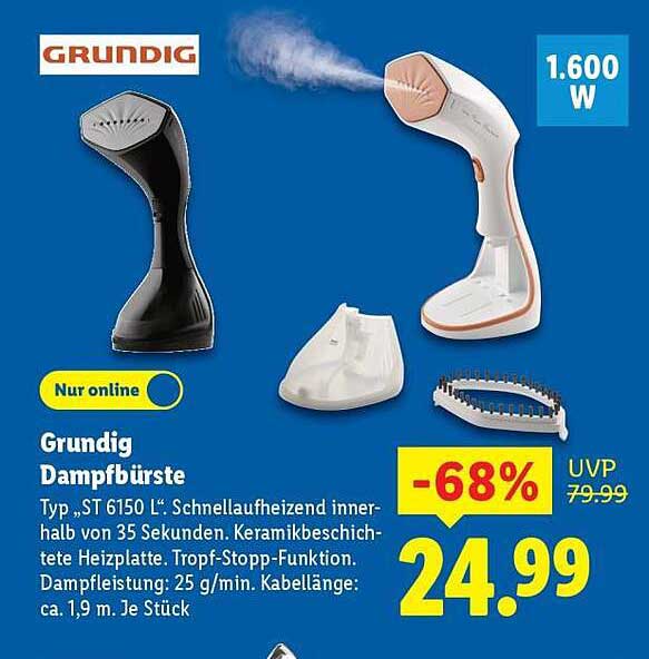 Grundig Dampf Bürste ST 6150 - Jetzt zum Hammerpreis!