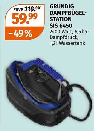 GRUNDIG DAMPFBÜGELSTATION SIS 6450