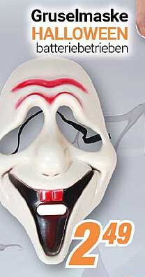 Gruselmaske HALLOWEEN batteriebetrieben