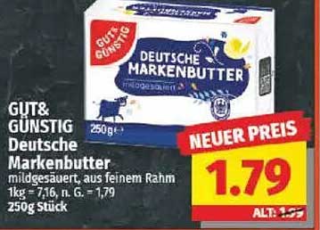 GUT& GÜNSTIG Deutsche Markenbutter 250g