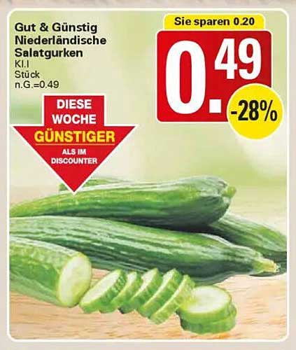 Gut & Günstig Niederländische Salatgurken