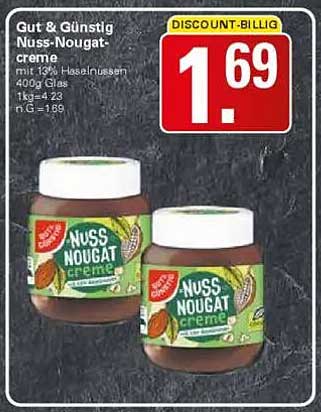 Gut & Günstig Nuss-Nougat-Creme 400g