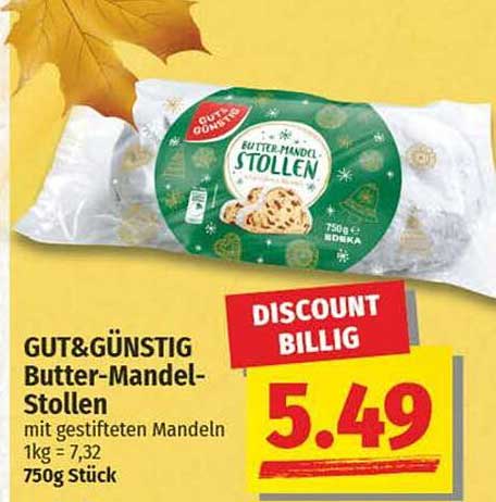 GUT&GÜNSTIG Butter-Mandel-Stollen