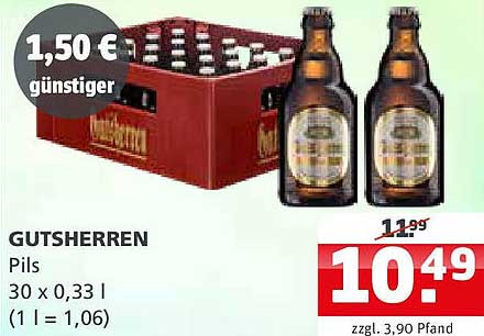 GUTSHERREN Pils 30 x 0,33 l - Jetzt zum Aktionspreis!