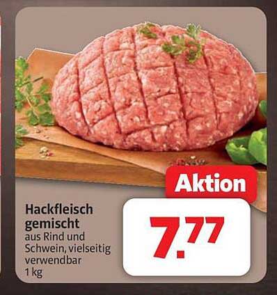 Hackfleisch gemischt aus Rind und Schwein, vielseitig verwendbar, 1 kg