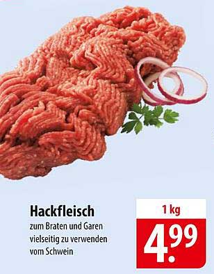 Hackfleisch zum Braten und Garen vielseitig zu verwenden vom Schwein