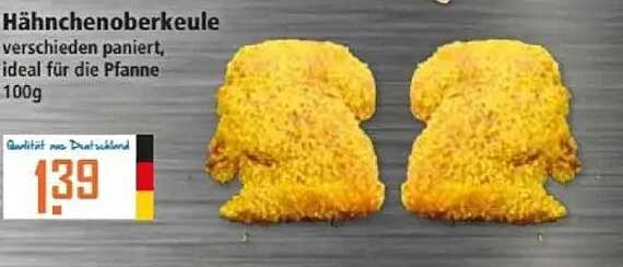 Hähnchenoberkeule, verschieden paniert, ideal für die Pfanne 100g