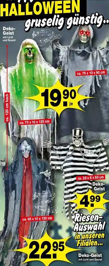 Halloween Deko-Geist mit Licht und Sound