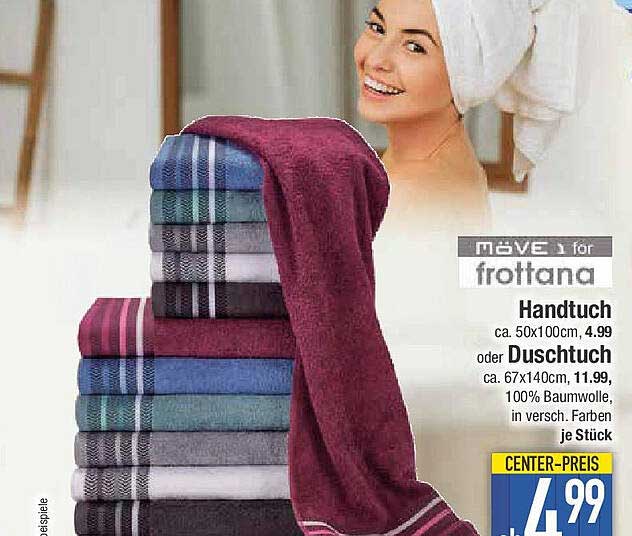 Handtuch ca. 50x100 cm oder Duschtuch ca. 67x140 cm - 100% Baumwolle