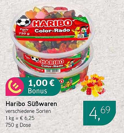 Haribo Süßwaren 750 g Dose - Verschiedene Sorten