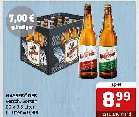 HASSERÖDER - Verschiedene Sorten 20 x 0,5 Liter
