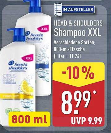 HEAD & SHOULDERS Shampoo XXL - Verschiedene Sorten, 800-ml-Flasche