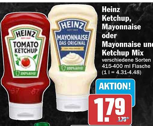 Heinz Ketchup, Mayonnaise oder Mayonnaise und Ketchup Mix