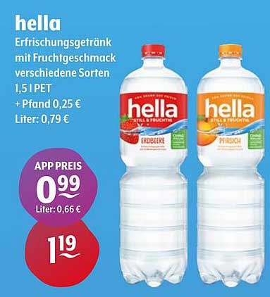 hella Erfrischungsgetränk mit Fruchtgeschmack 1,5l PET