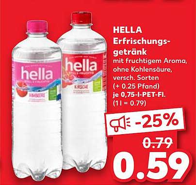 HELLA Erfrischungsgetränk mit fruchtigem Aroma