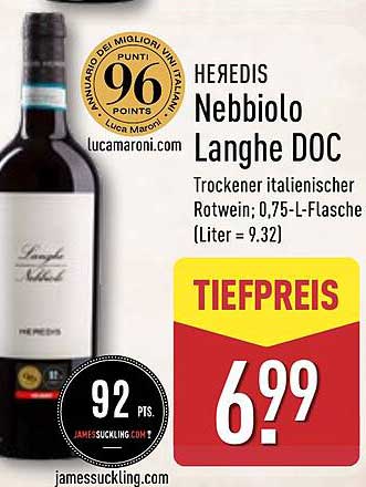 HEREDIS Nebbiolo Langhe DOC 0,75-Liter-Flasche