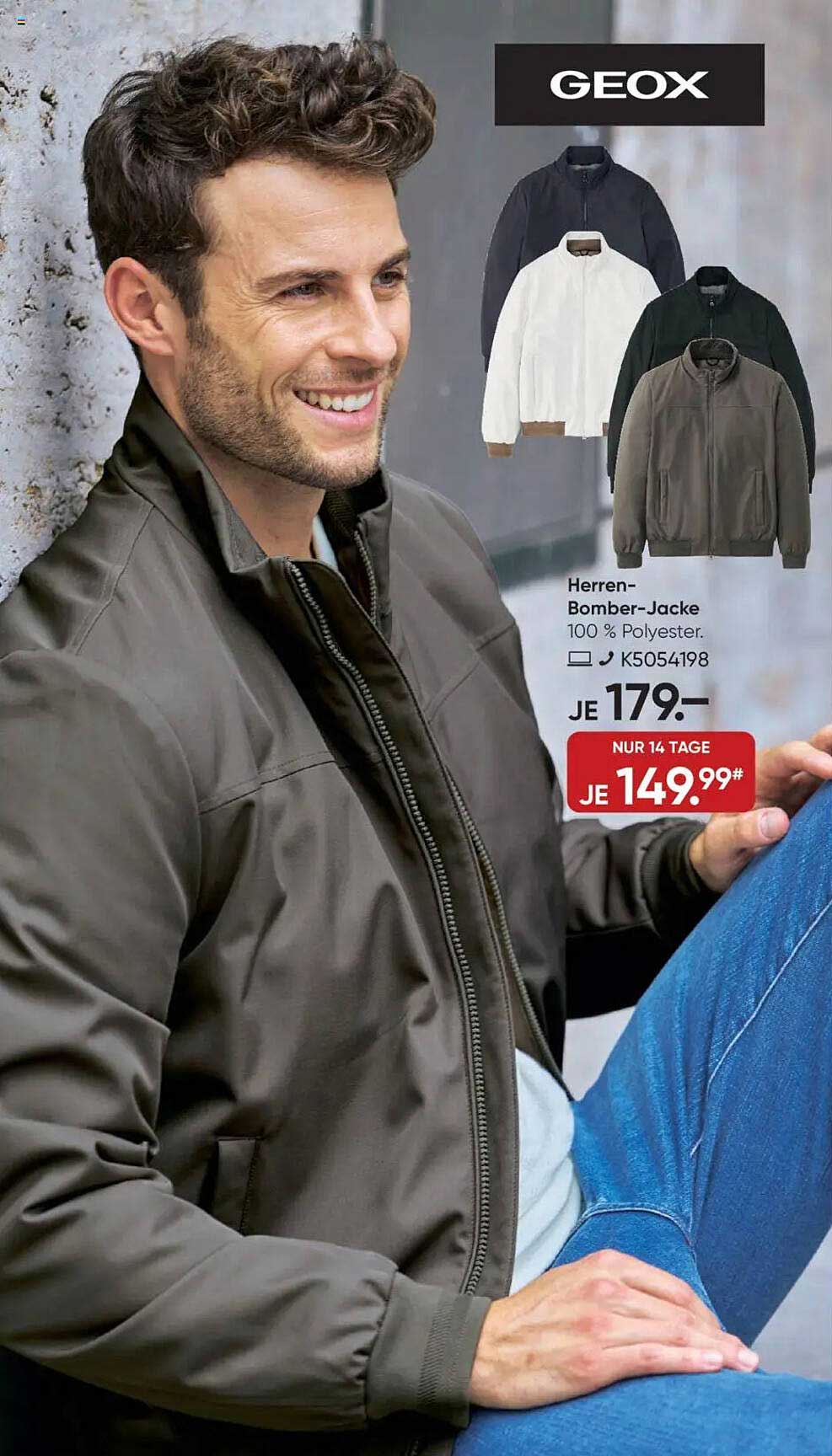 Herren-Bomber-Jacke von GEOX - 100 % Polyester