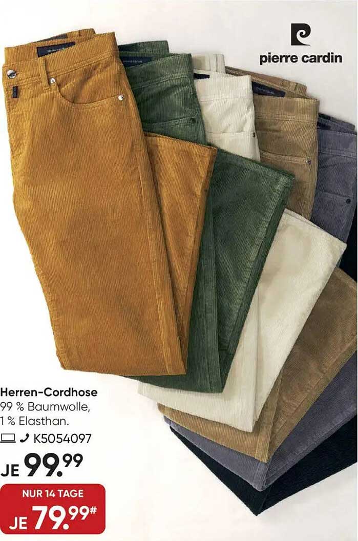 Herren-Cordhose von Pierre Cardin - Jetzt im Angebot!