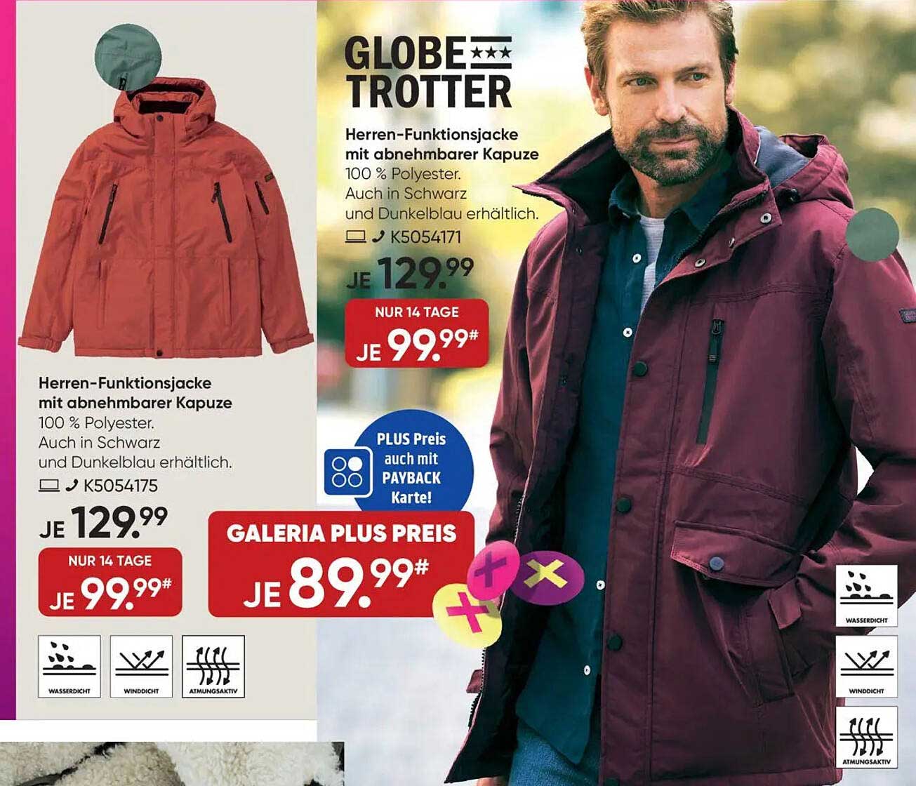 Herren-Funktionsjacke mit abnehmbarer Kapuze