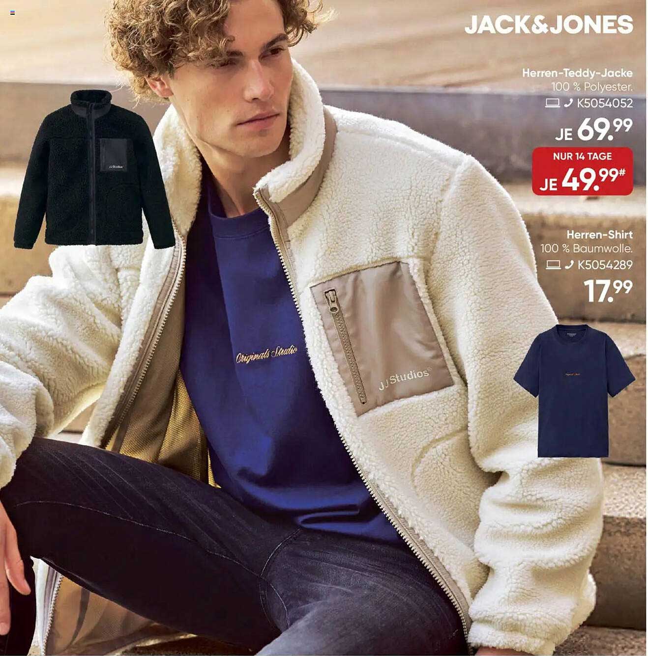 Herren-Teddy-Jacke von JACK & JONES